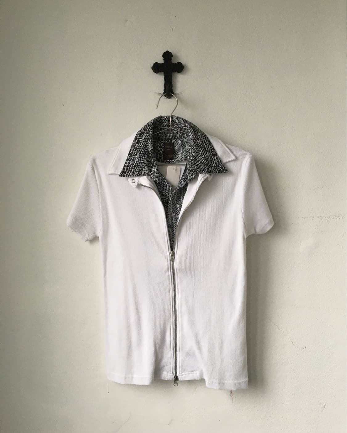 Python pattern collar layered zip up 상품이미지2