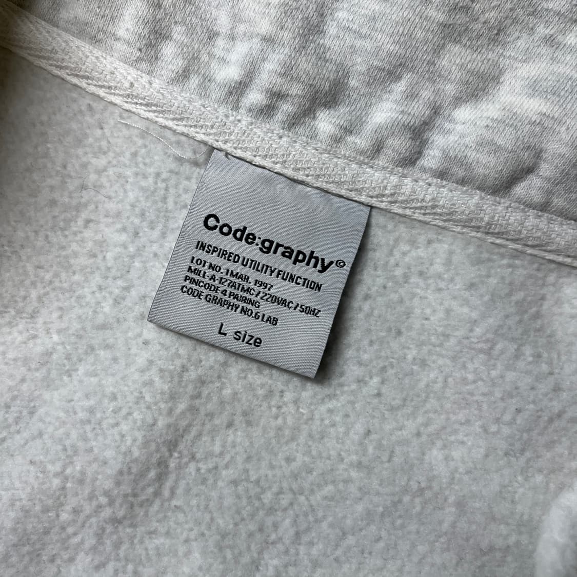 코드그라피 반집업 맨투맨 상품이미지5