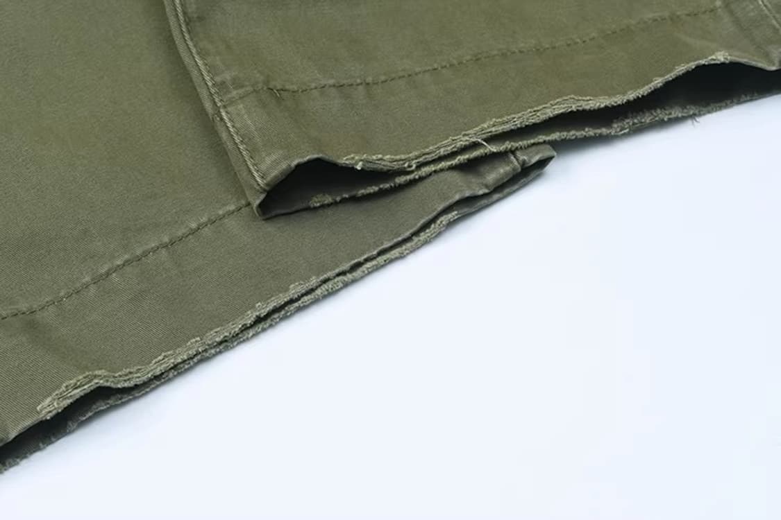 ️️️♦️ COZY / 러기드 코튼 패치워크 빈티지 치노 와이드 팬츠 상품이미지5