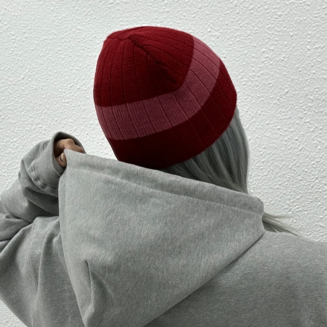 노스페이스 레드배색 비니 상품이미지2