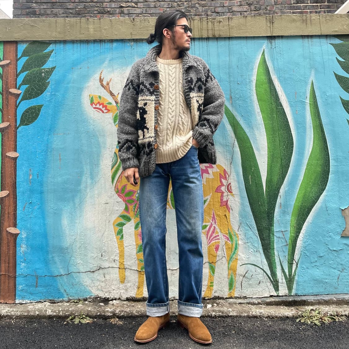 Heavy wool cowichan cardigan 상품이미지10