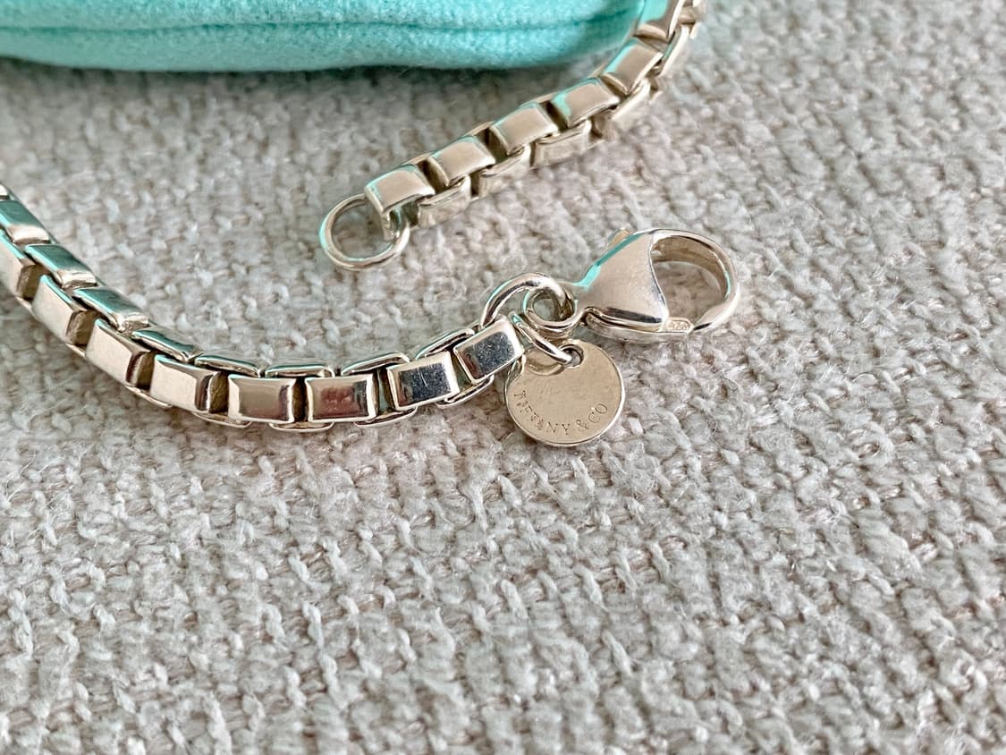 티파니 실버 베네치안 팔찌 18.5CM 남녀공용(컨디션굿) 상품이미지6