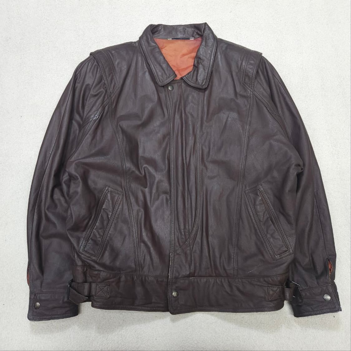 90s 소가죽 봄버 자켓 XL 상품이미지1