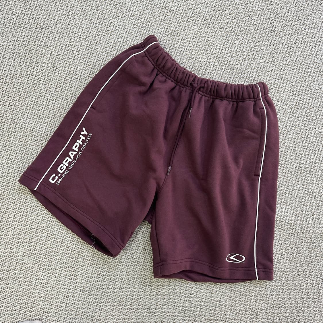 S 코드그라피 트레이닝 쇼츠 버건디 0421D 상품이미지1