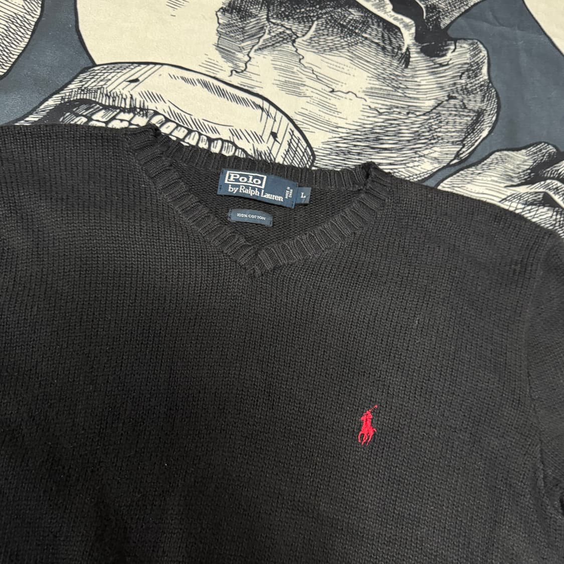 90s 폴로 브이넥니트 L사이즈  상품이미지2