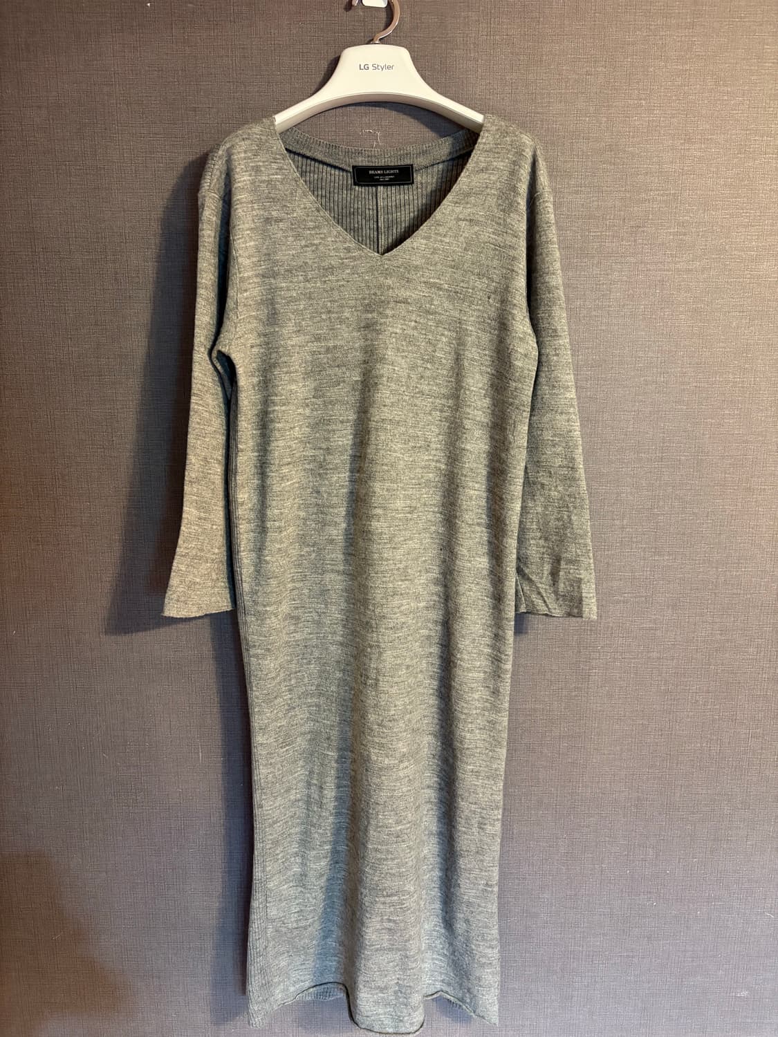 BEAMS LIGHTS 니트 롱 원피스 회색 38 상품이미지1