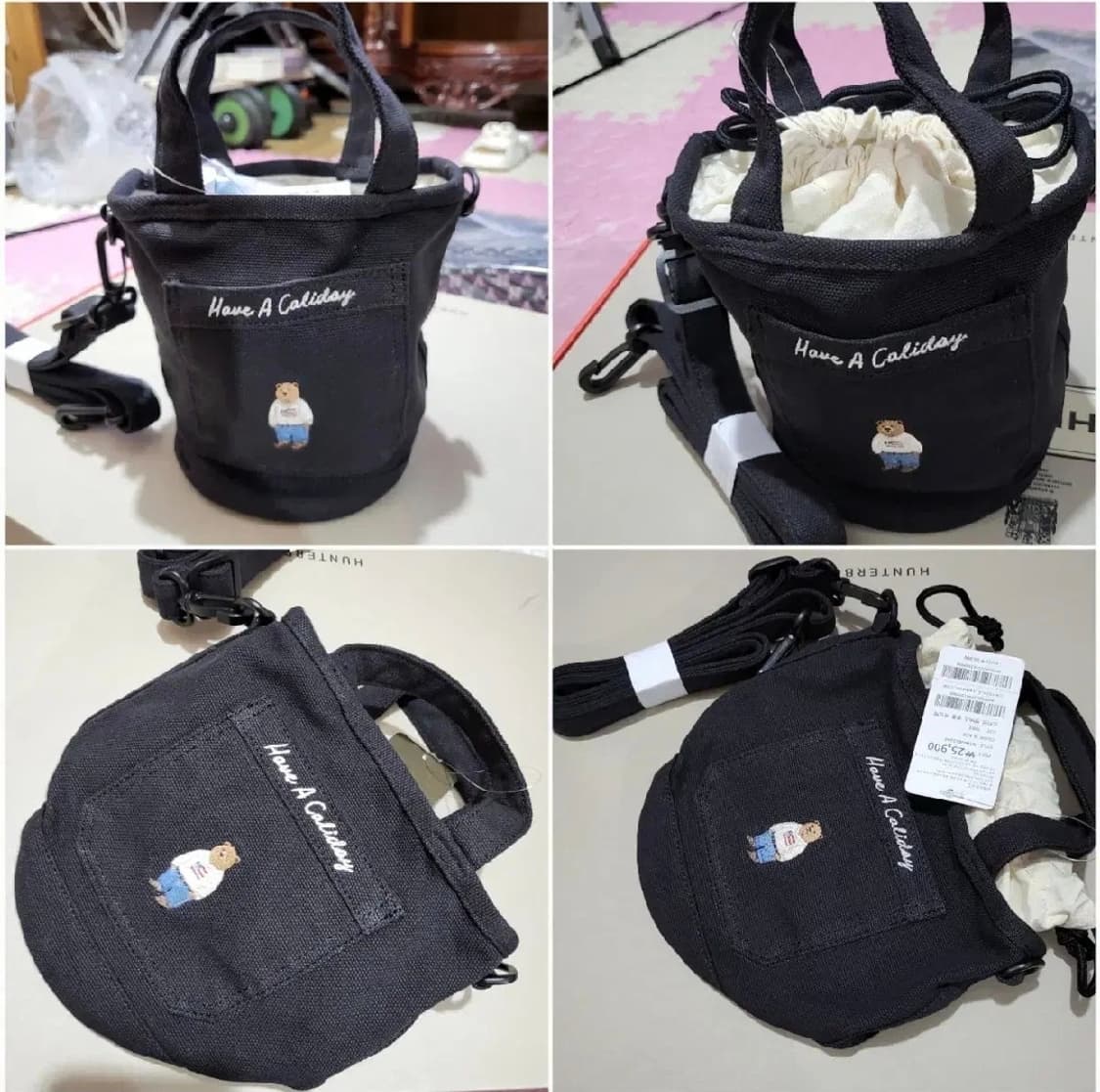 후아유 윈통 버킷백 가방 블랙 새상품 택포33000구입 상품이미지3