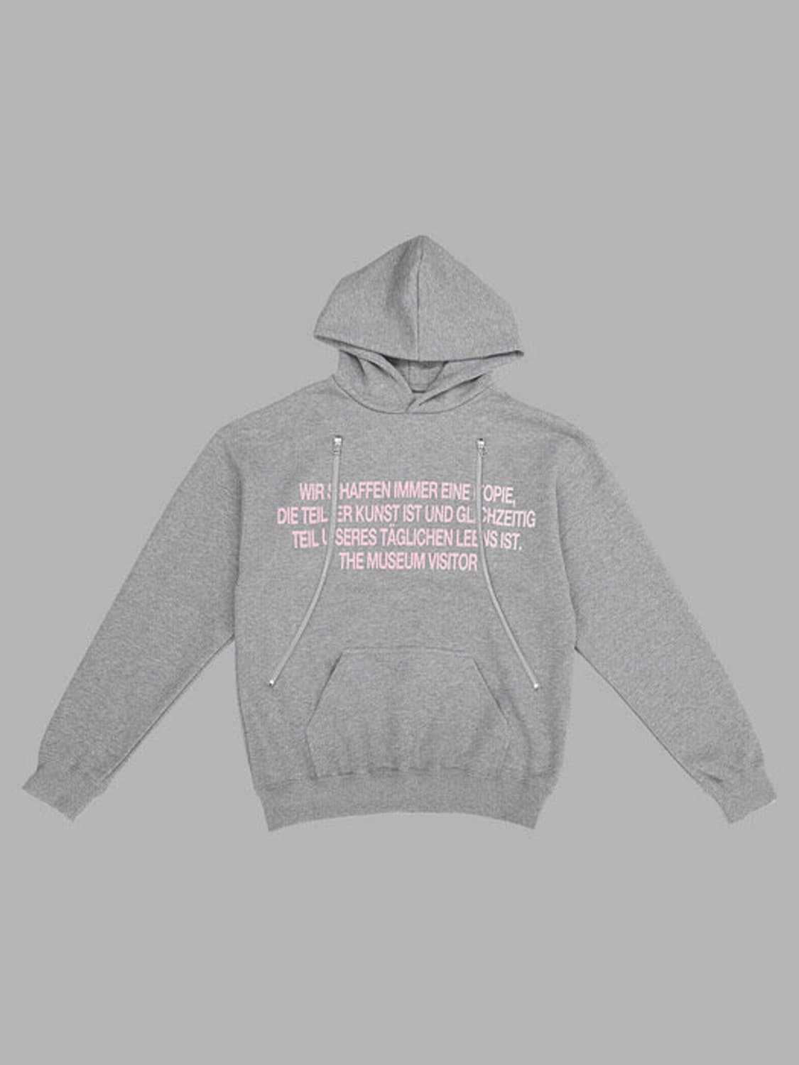 VISITOR CUT-OUT ZIPPER HOODY (GREY) 상품이미지1