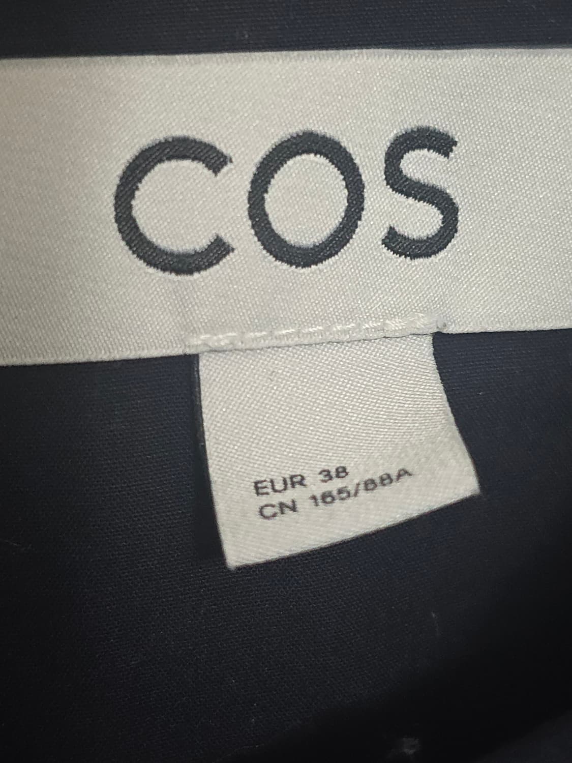 코스 COS 네이비 크롭 코튼 셔츠 38 상품이미지3