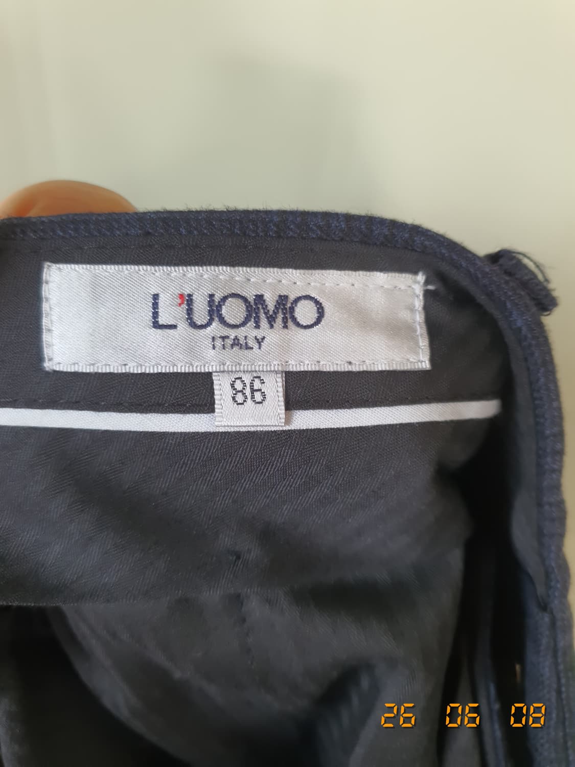 LUOMO 남성 체크 정장 100 네이비(텍붙은새상품) 상품이미지9
