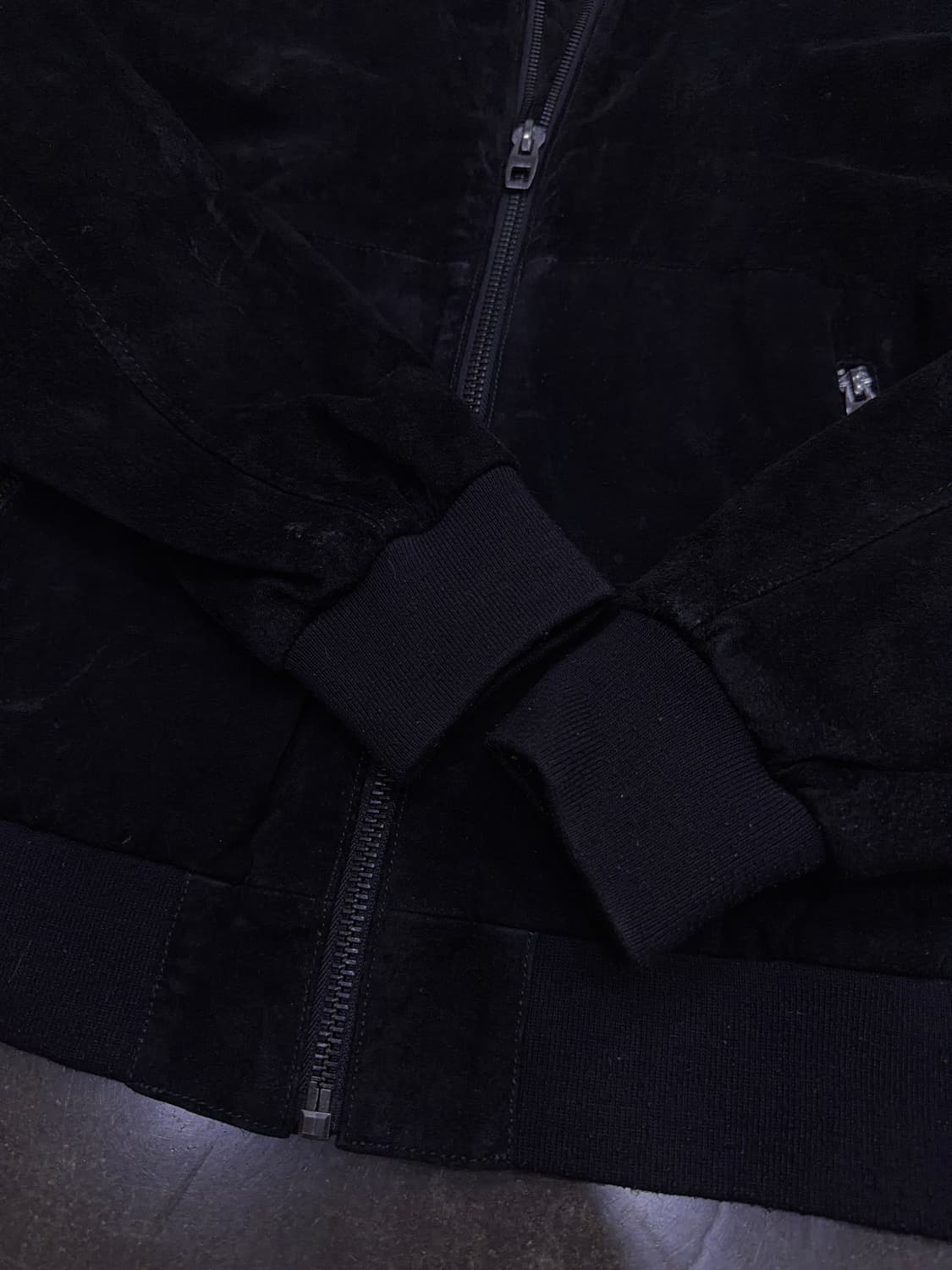 자라 돈피 레더 스웨이드 블랙 블루종 가죽자켓 XL 상품이미지6