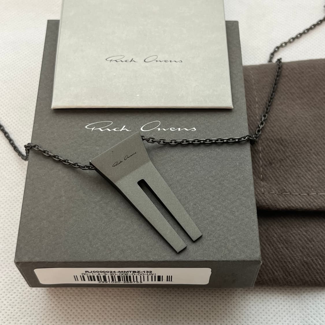 릭오웬스 OPEN TRUNK 목걸이/블랙 상품이미지1