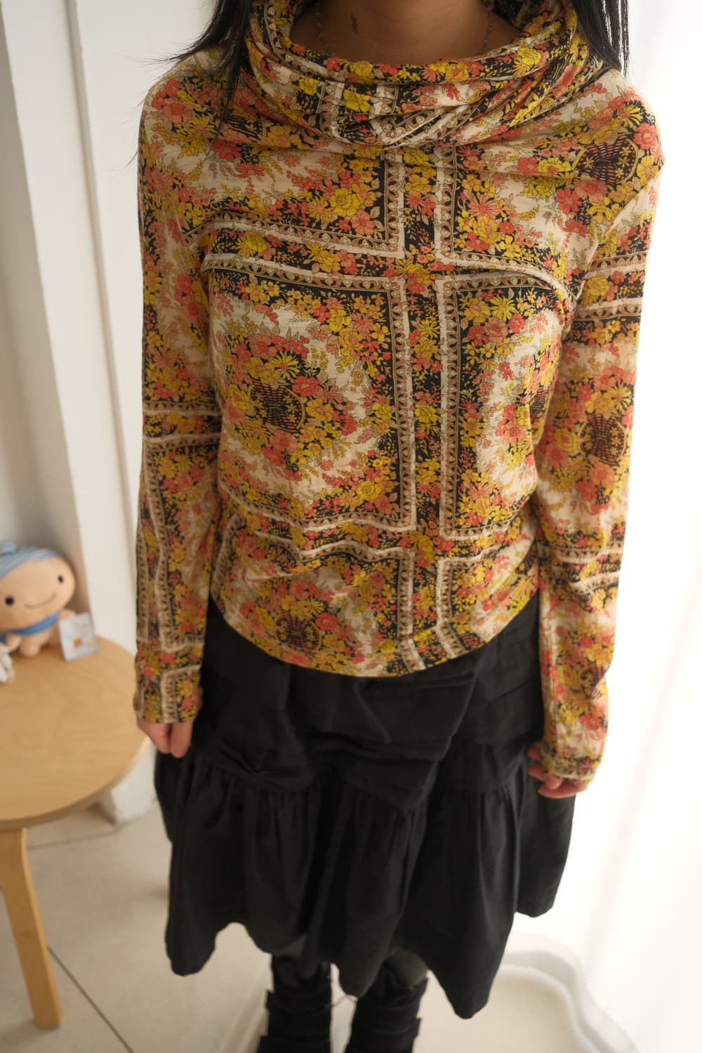 Cawl neck top 상품이미지3