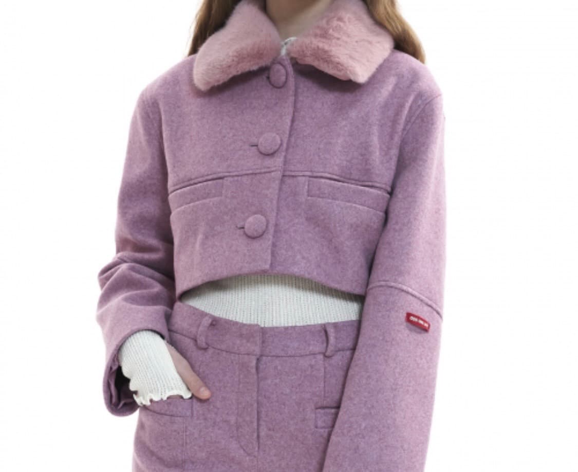 오드원아웃 퍼자켓 핑크 상품이미지1