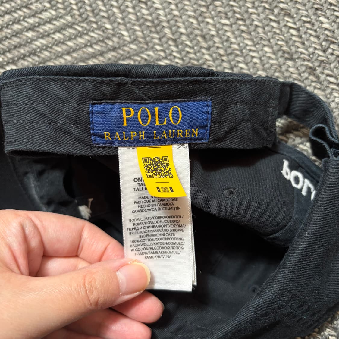 폴로 코튼 치노 베이스볼 캡 블랙 상품이미지5