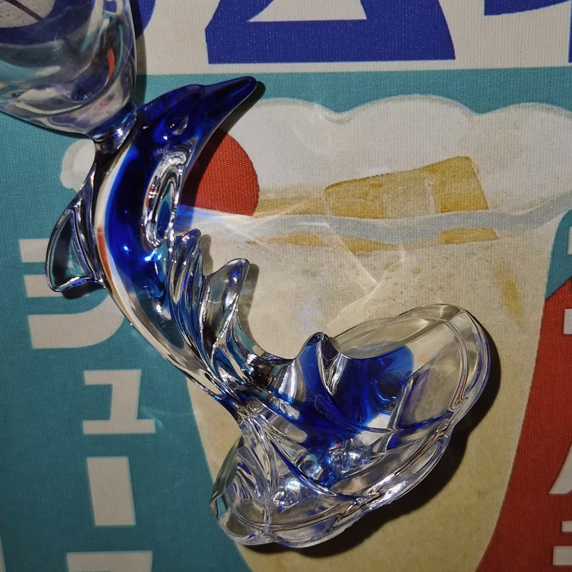 90s 프랑스 크리스탈 돌고래 샴페인 잔 1p 상품이미지4