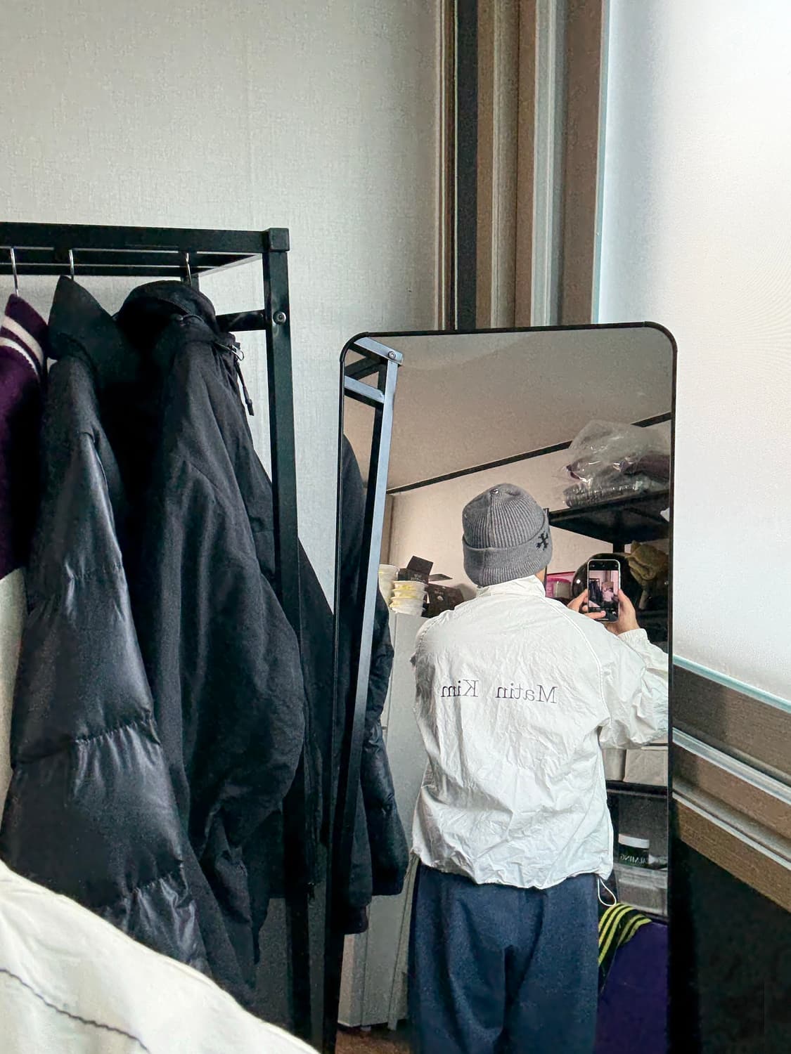 마뗑킴 로고 코팅점퍼 L 상품이미지2