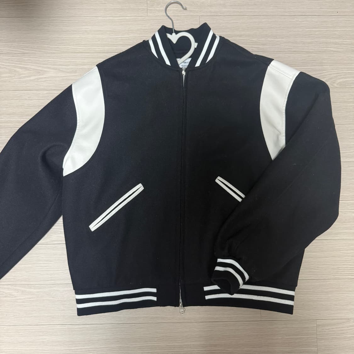 레테르코모 울 바시티자켓 블랙 M 상품이미지1