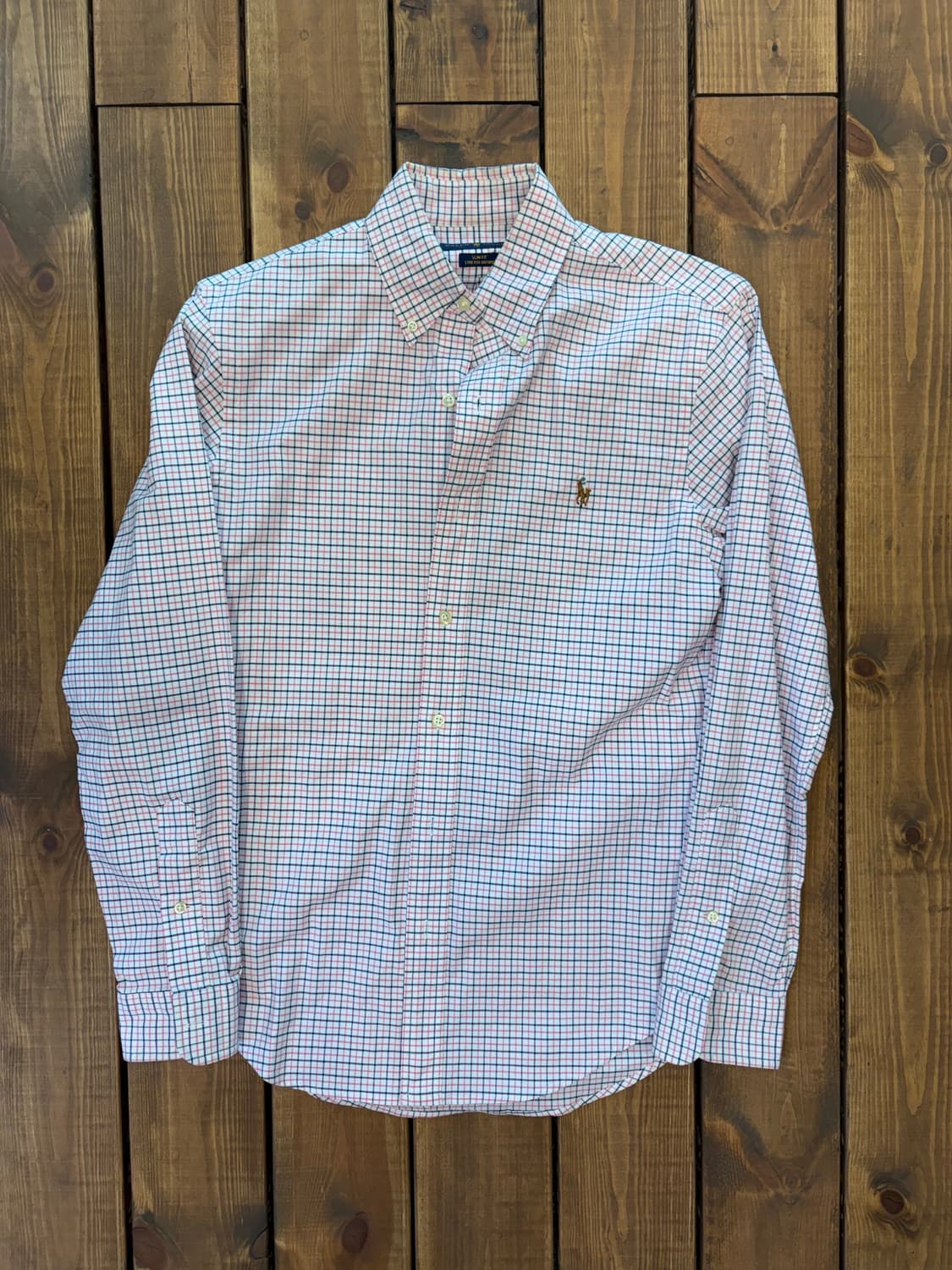 폴로 핑크 체크 셔츠 상품이미지4