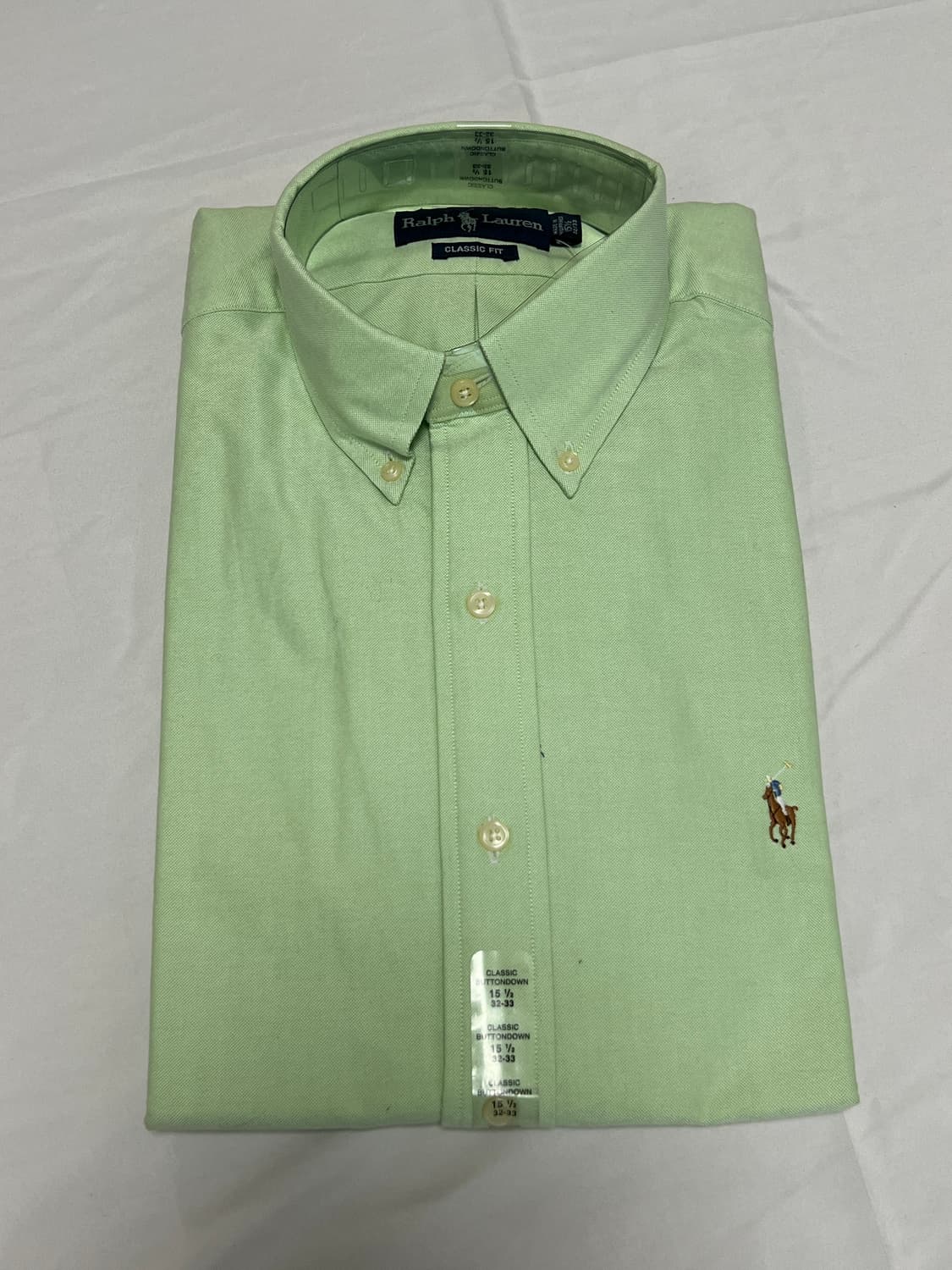 폴로 랄프로렌 클래식 버튼 다운 긴팔 셔츠 15 1/2 32/33 상품이미지1