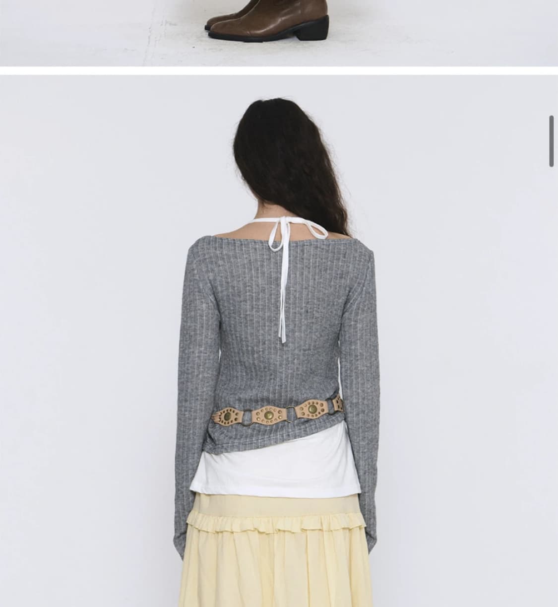 플레이스스튜디오 골지 더블 레이어드 홀터넥 1회착용 (정가 34000) 상품이미지1