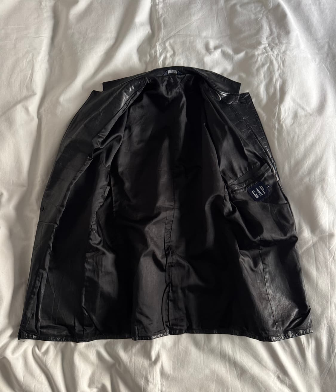 [M] 올드갭 싱글 레더 하프 자켓 상품이미지3