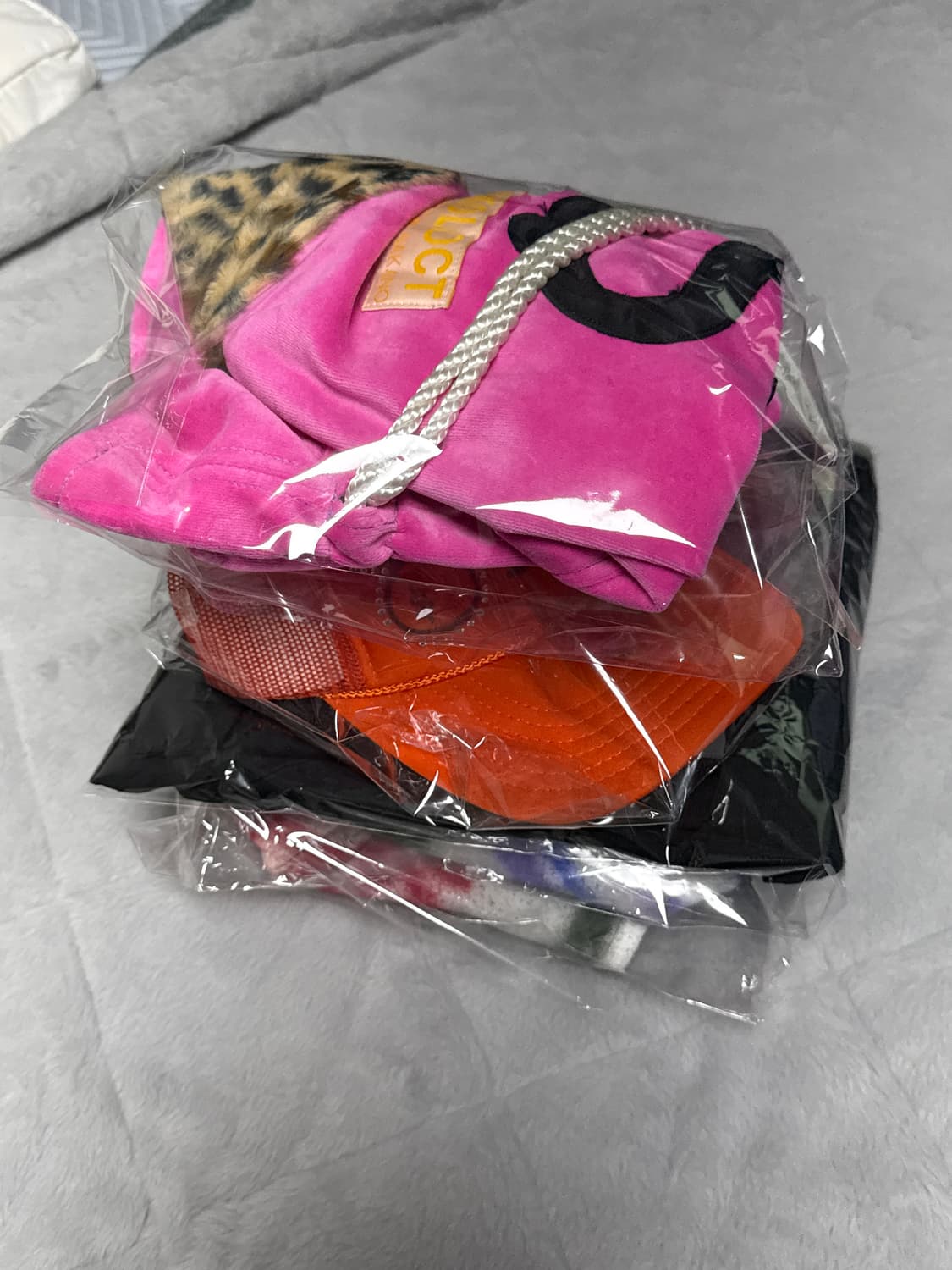 Skoloct 머니백 💲벨벳  핑크 호피 상품이미지10