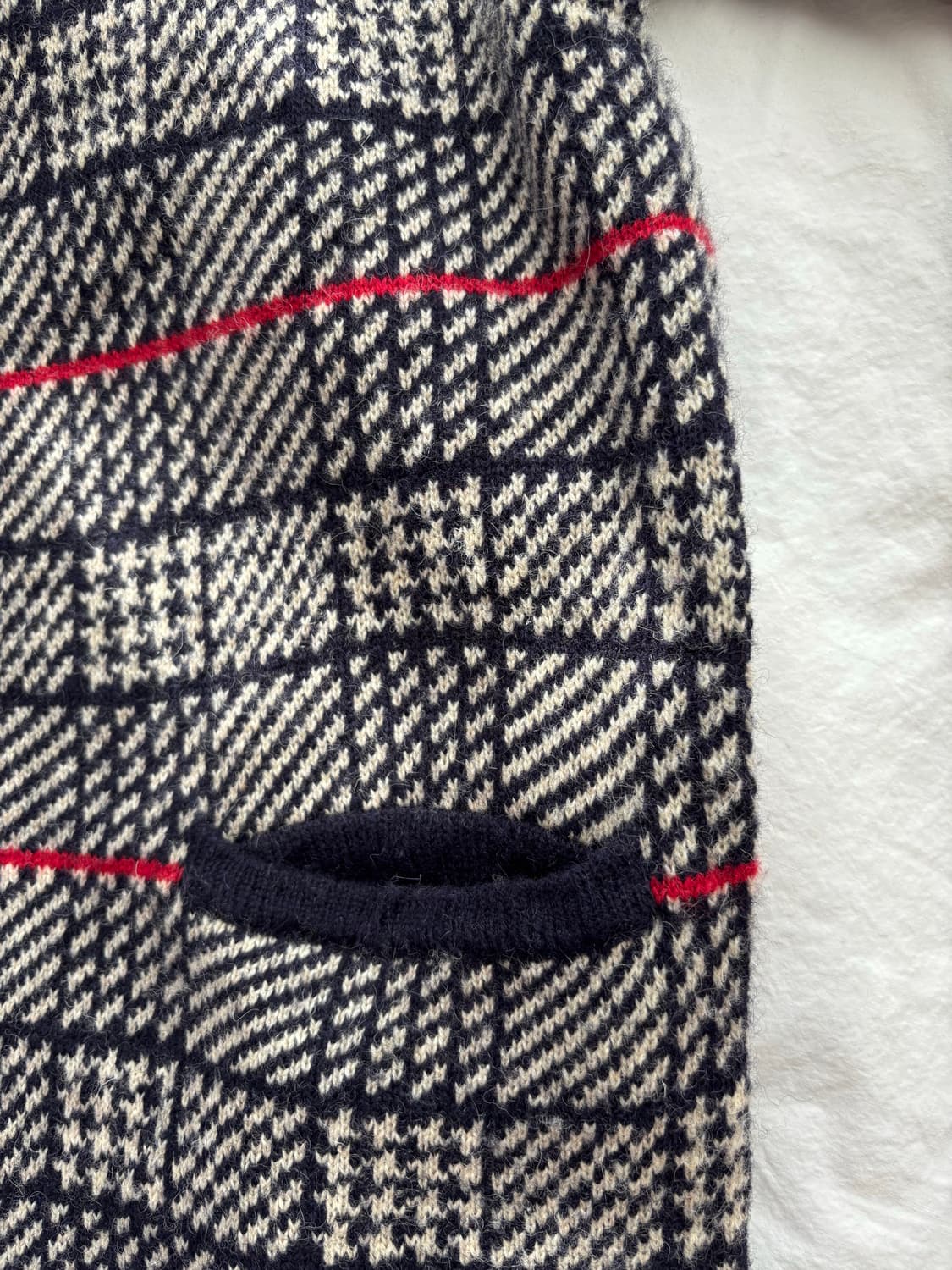 일본브랜드 울혼방 체크 가디건 상품이미지6