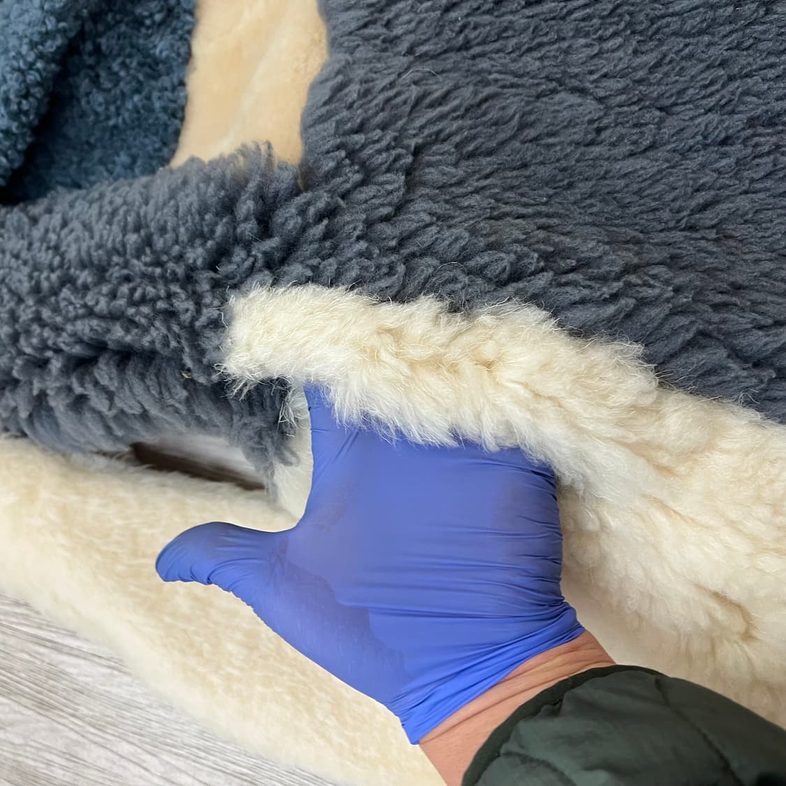 밍크 양털 양가죽 패치워크 롱 무스탕 코트  상품이미지4