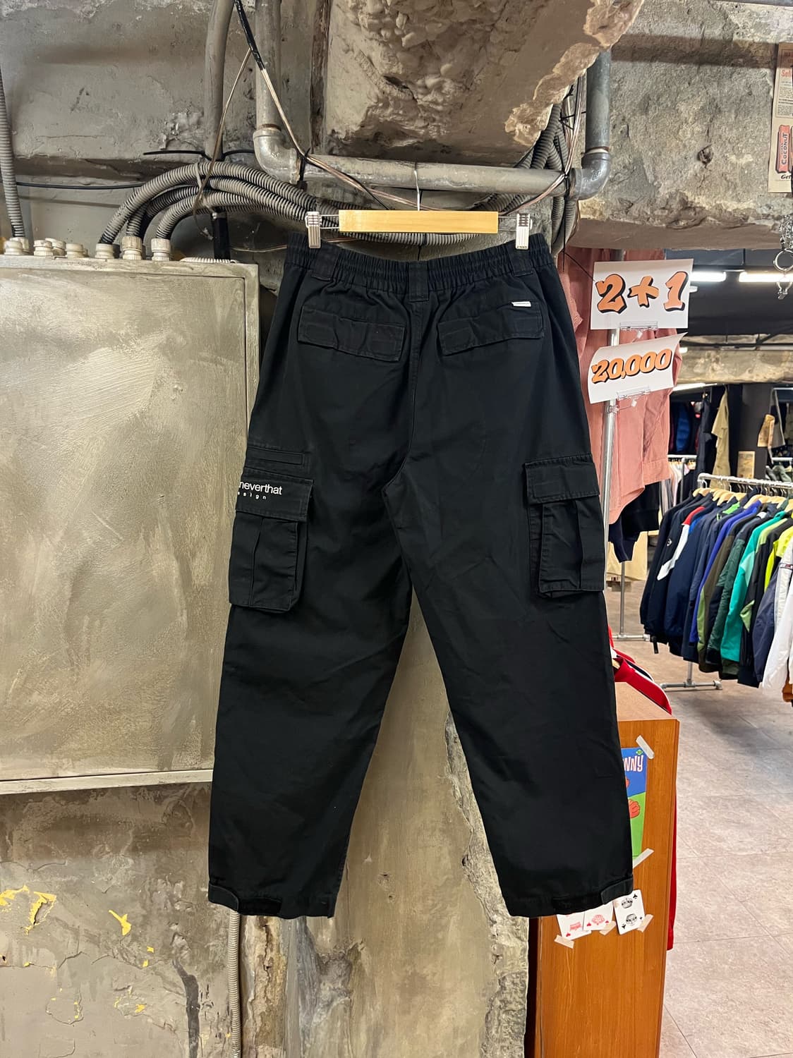 디스이즈네버뎃 밴딩 카고 팬츠 블랙 L #csz3273 상품이미지2