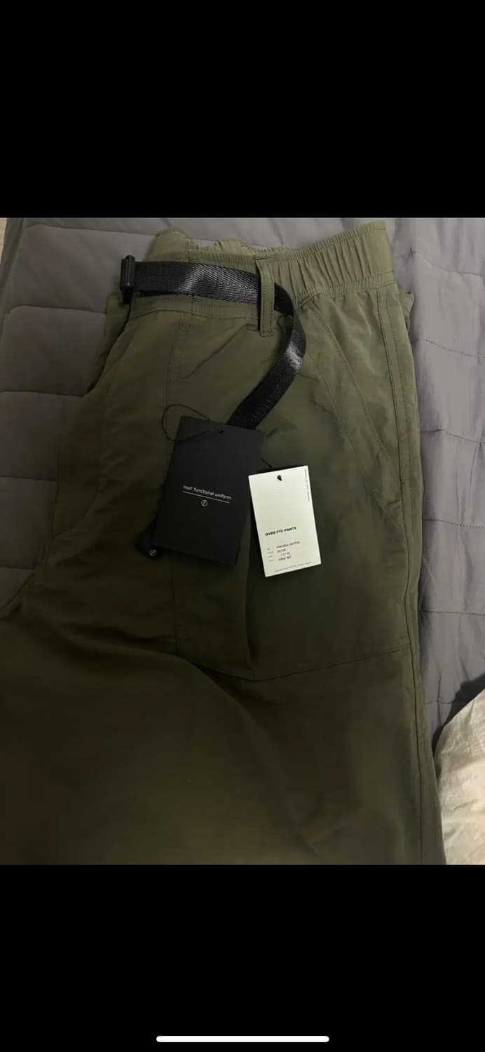 모이프 24aw 오버 퍼티그 팬츠 올리브 2 상품이미지2