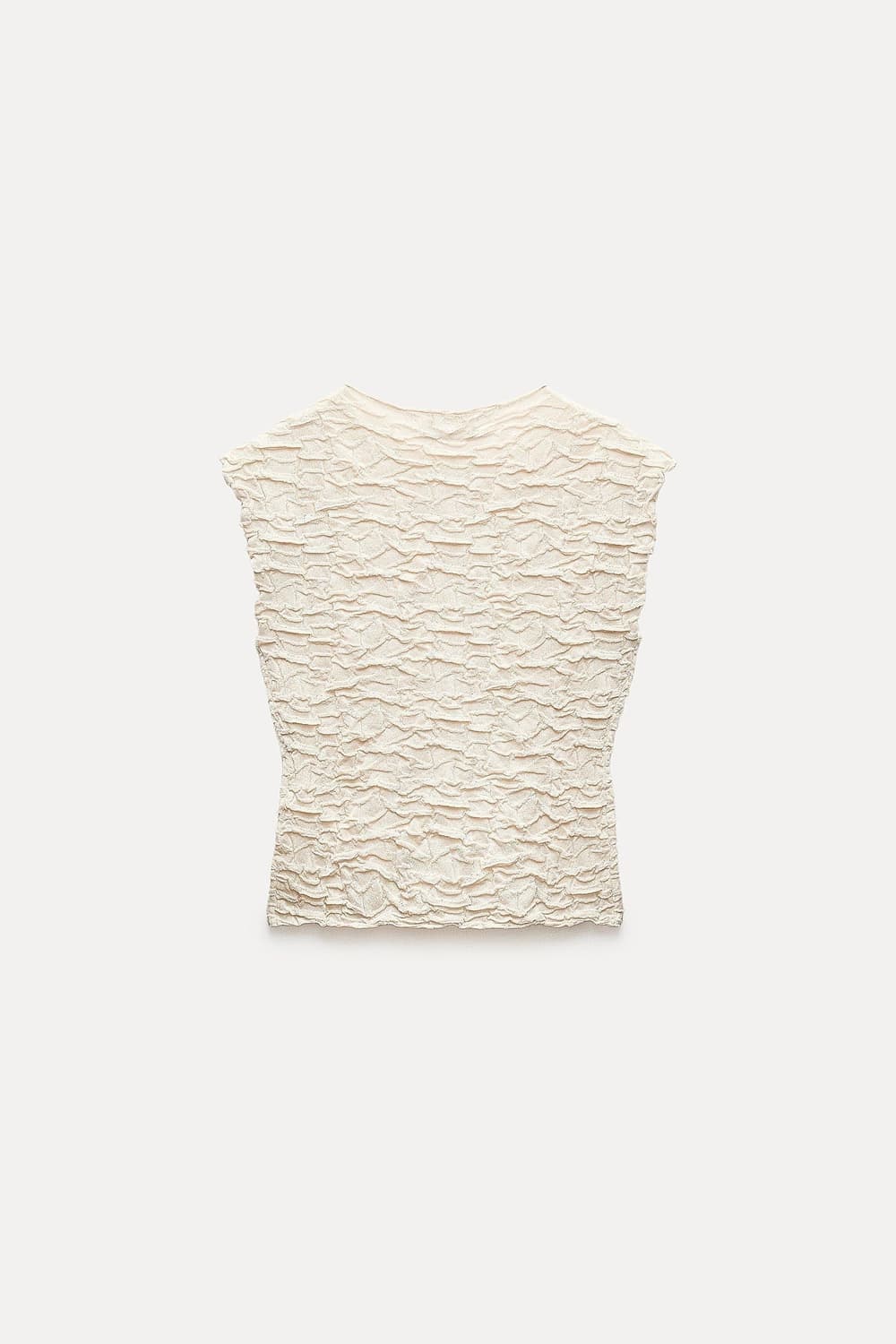  ZARA 자라 링클 캡소매 티셔츠, 자라 링클 슬리브리스 상품이미지5