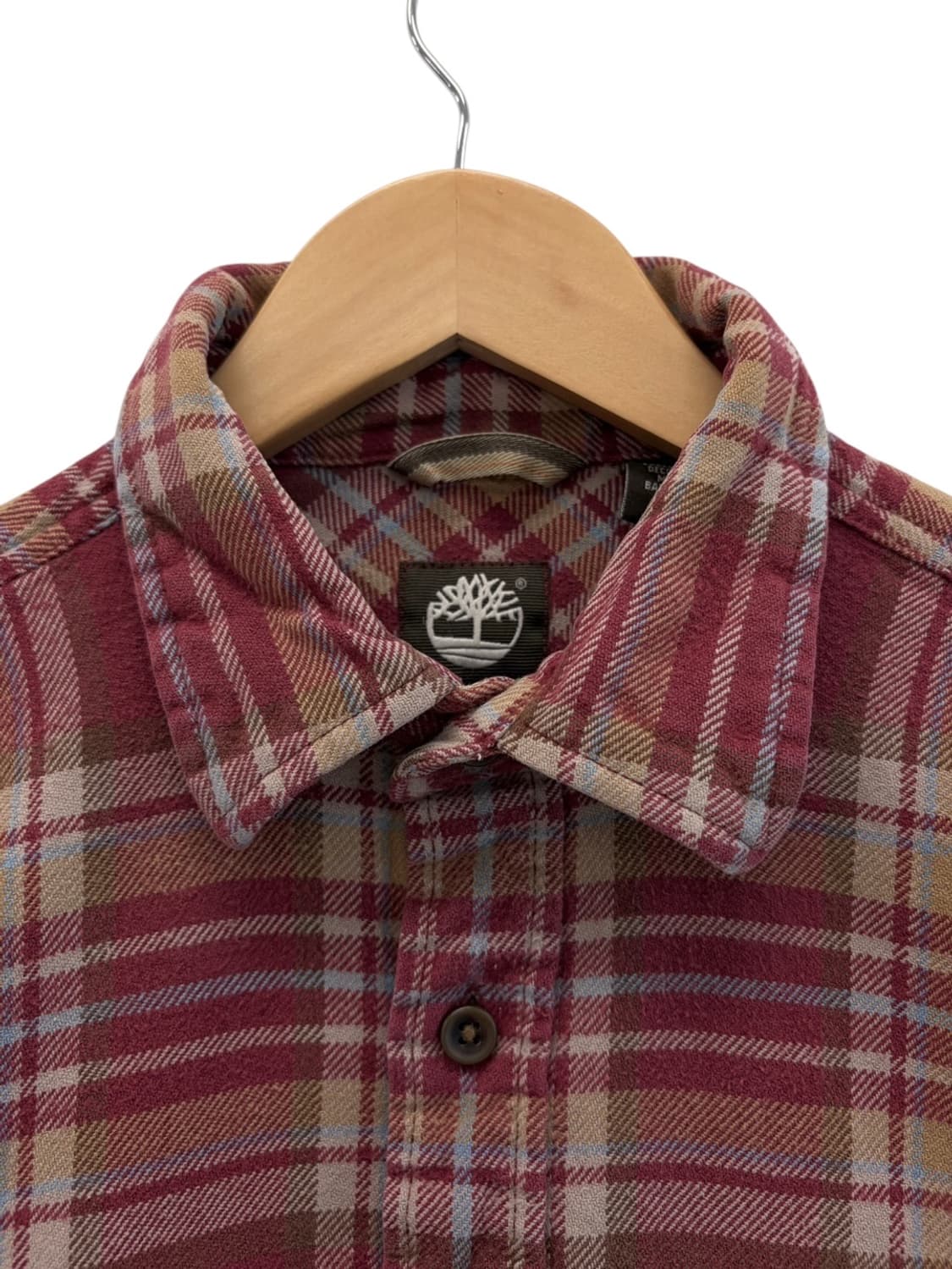 00년대 팀버랜드 체크 워크셔츠 빈티지 딥핑크 (L) 상품이미지3