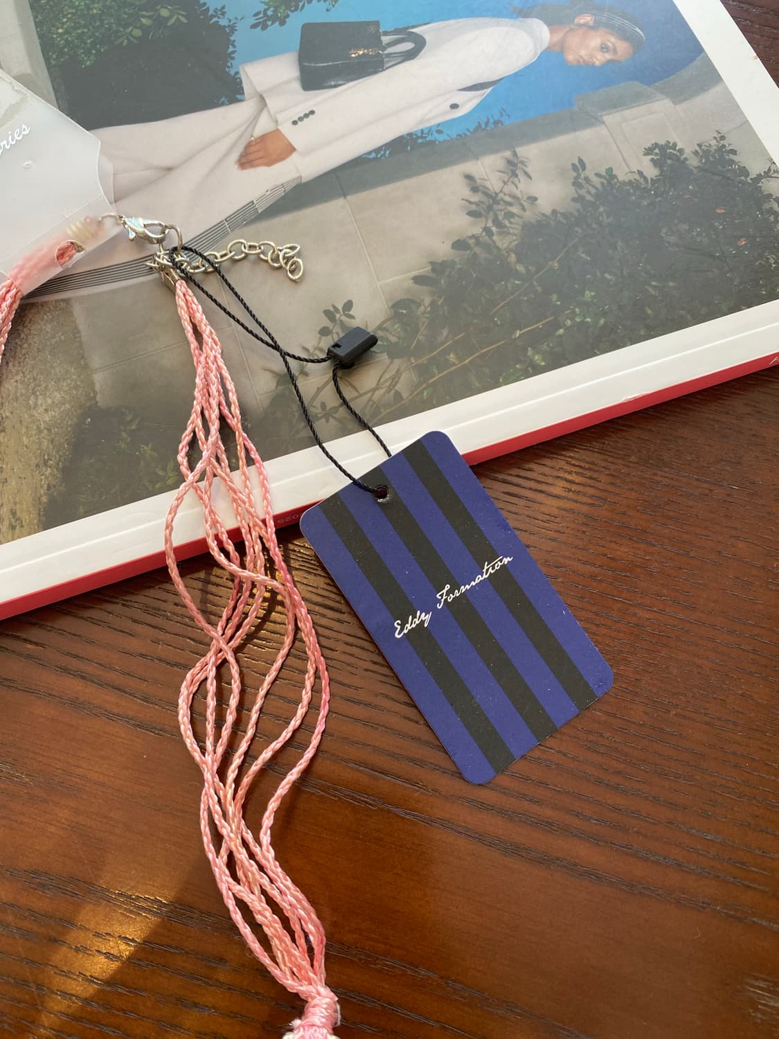 핑크 비즈 주얼리 목걸이 인도 빈티지 상품이미지5