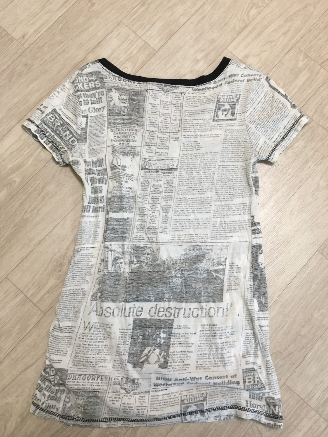 vintage lettering reversible tee 상품이미지2