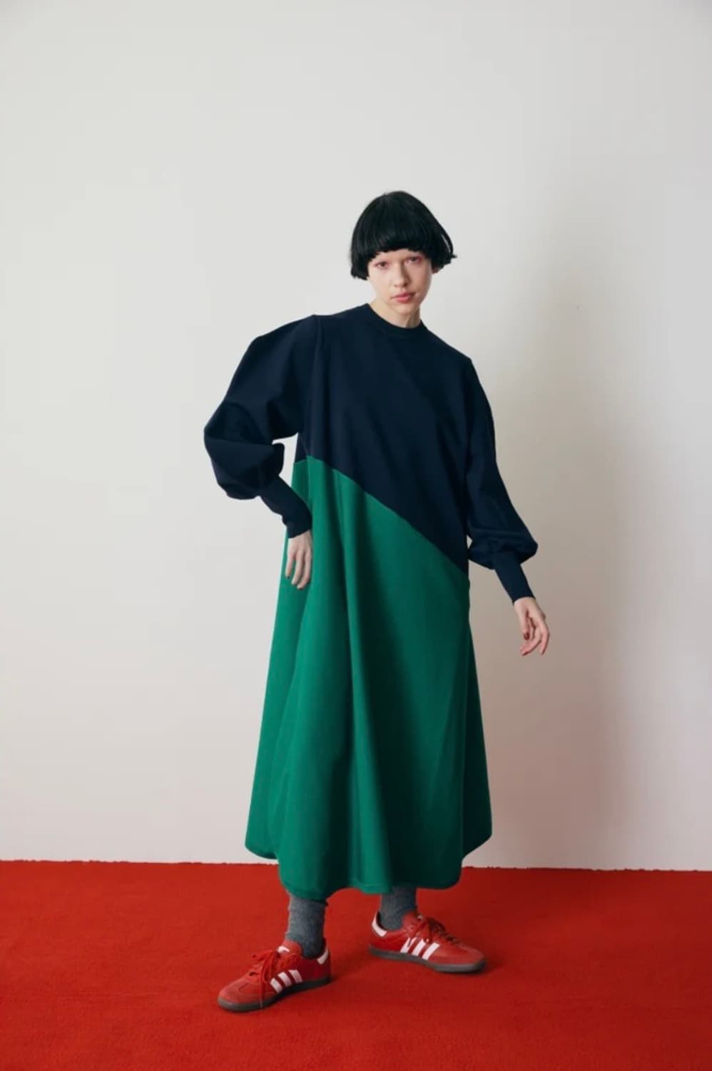 HeRIN.CYE 헤린사이 비대칭 원피스(엔폴드,사카이스타일) 상품이미지1