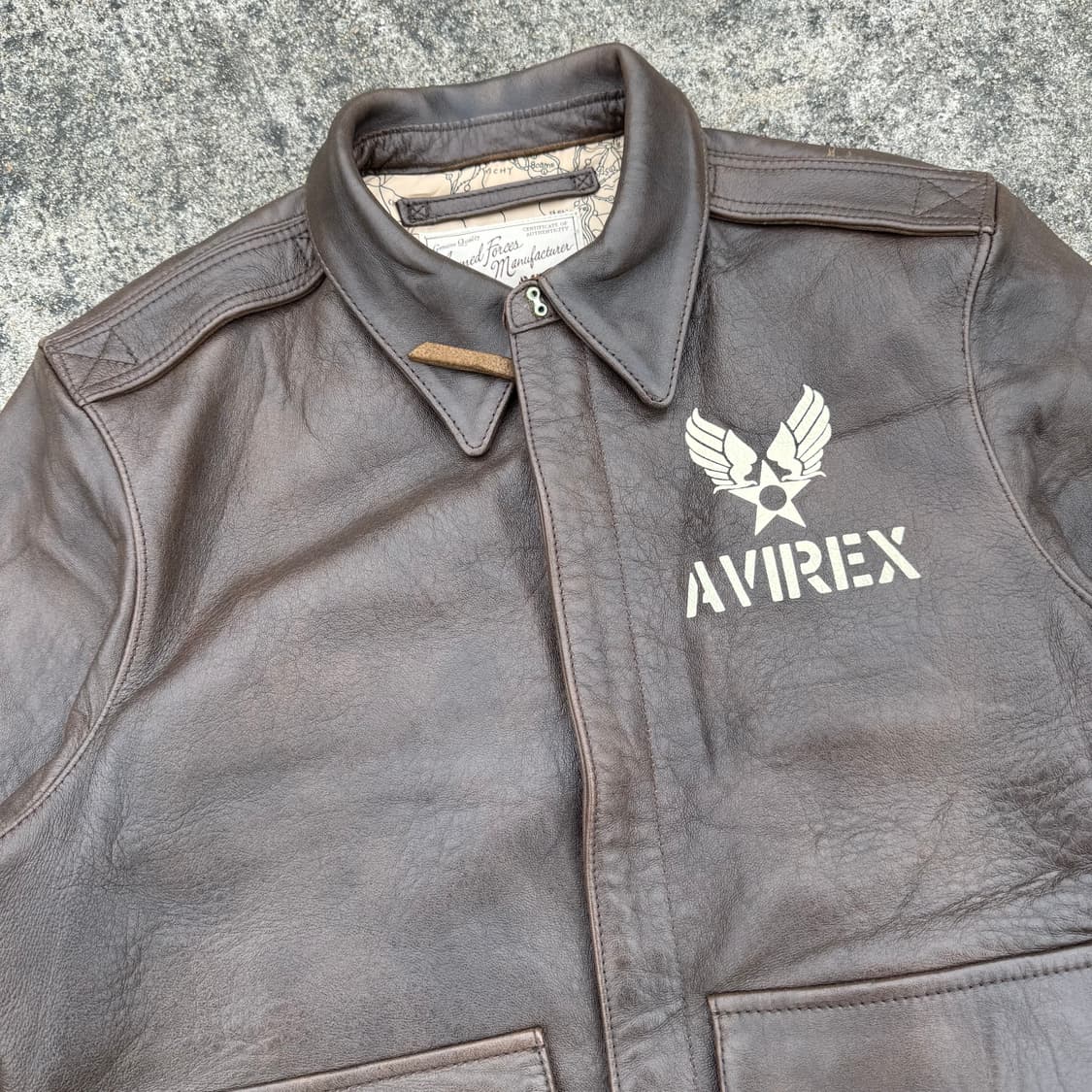 [L] Avirex 아비렉스 핀업걸 A-2 레더 자켓 상품이미지5