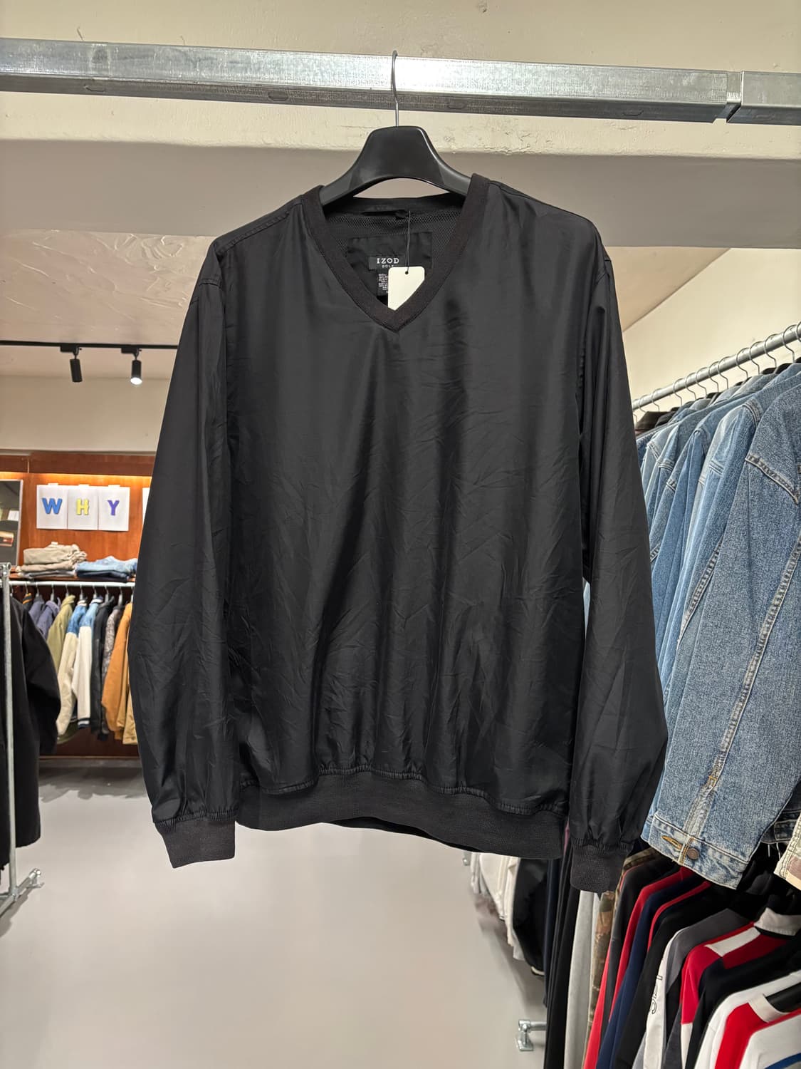 IZOD 빈티지 바람막이 웜업(블랙)   상품이미지7