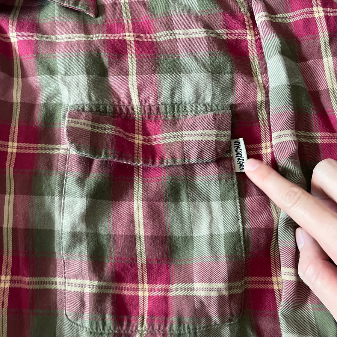 [L] 90s 빈티지 올드 스투시 체크 셔츠 상품이미지4