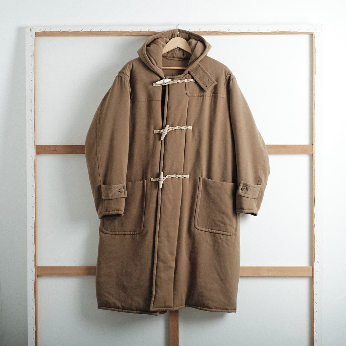 코모리 울 더플코트 베이지 2(100-105)사이즈 상품이미지5