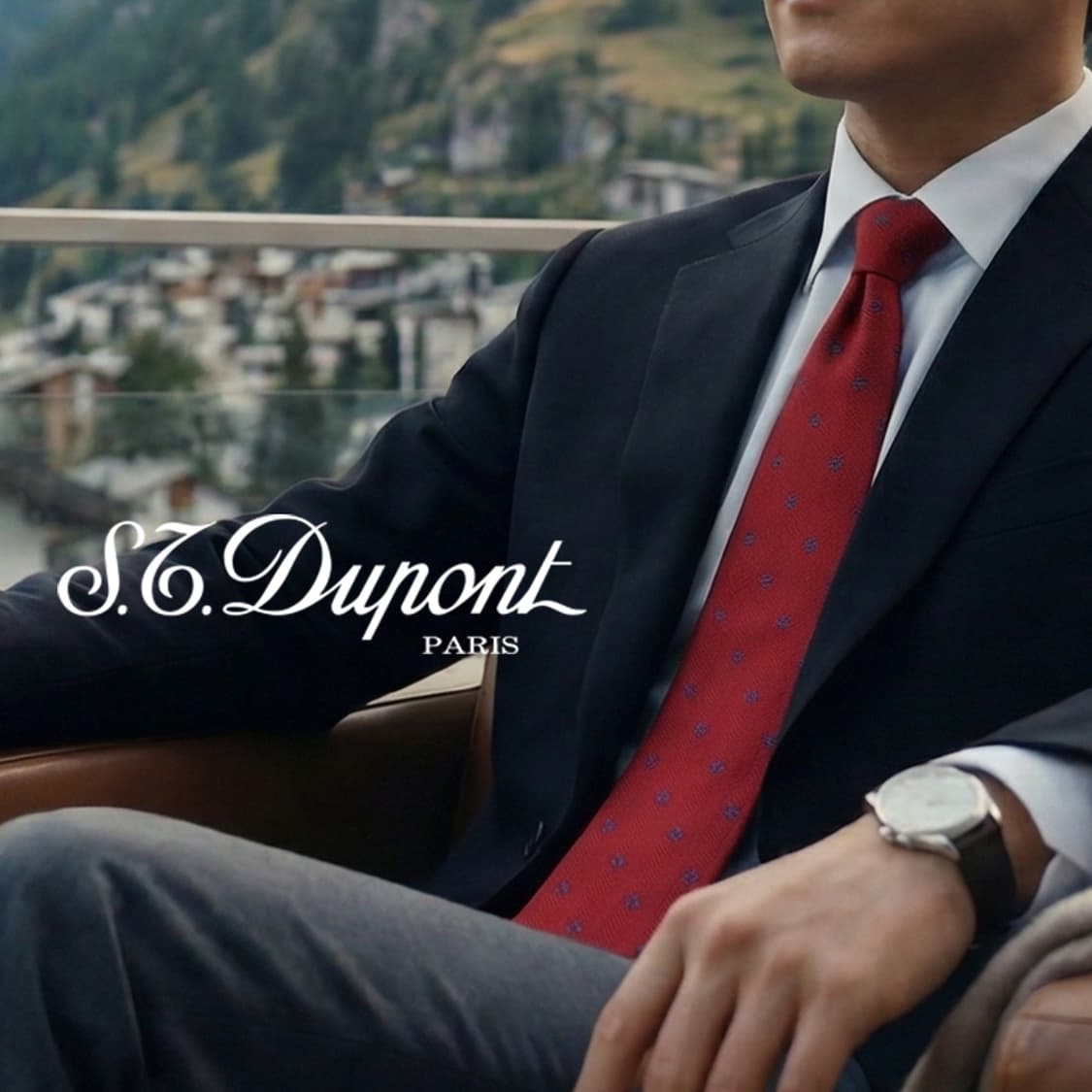 듀퐁 실크 레드 미니 패턴 넥타이 8.9cm A~A+등급 K2028 상품이미지1