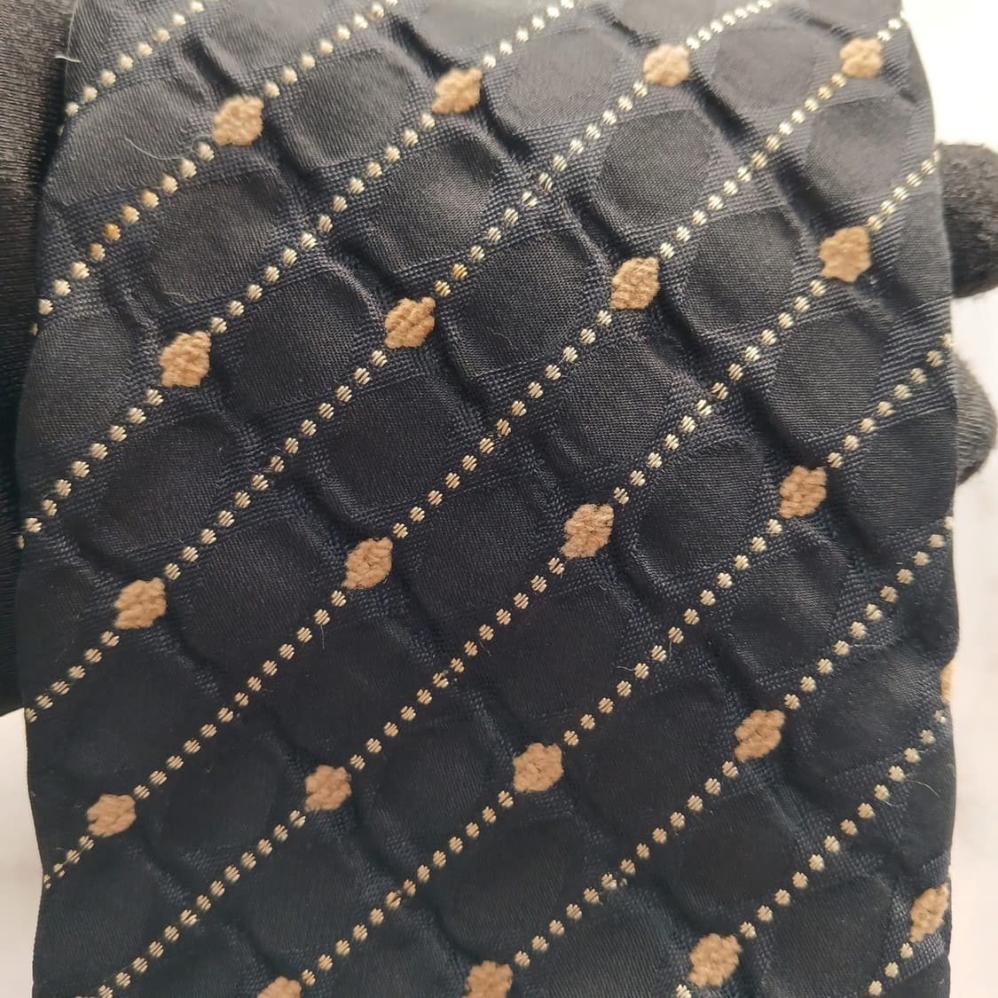 발렌티노 실크 다이아몬드 도트 패턴 넥타이 9.6cm A등급 A18275 상품이미지6