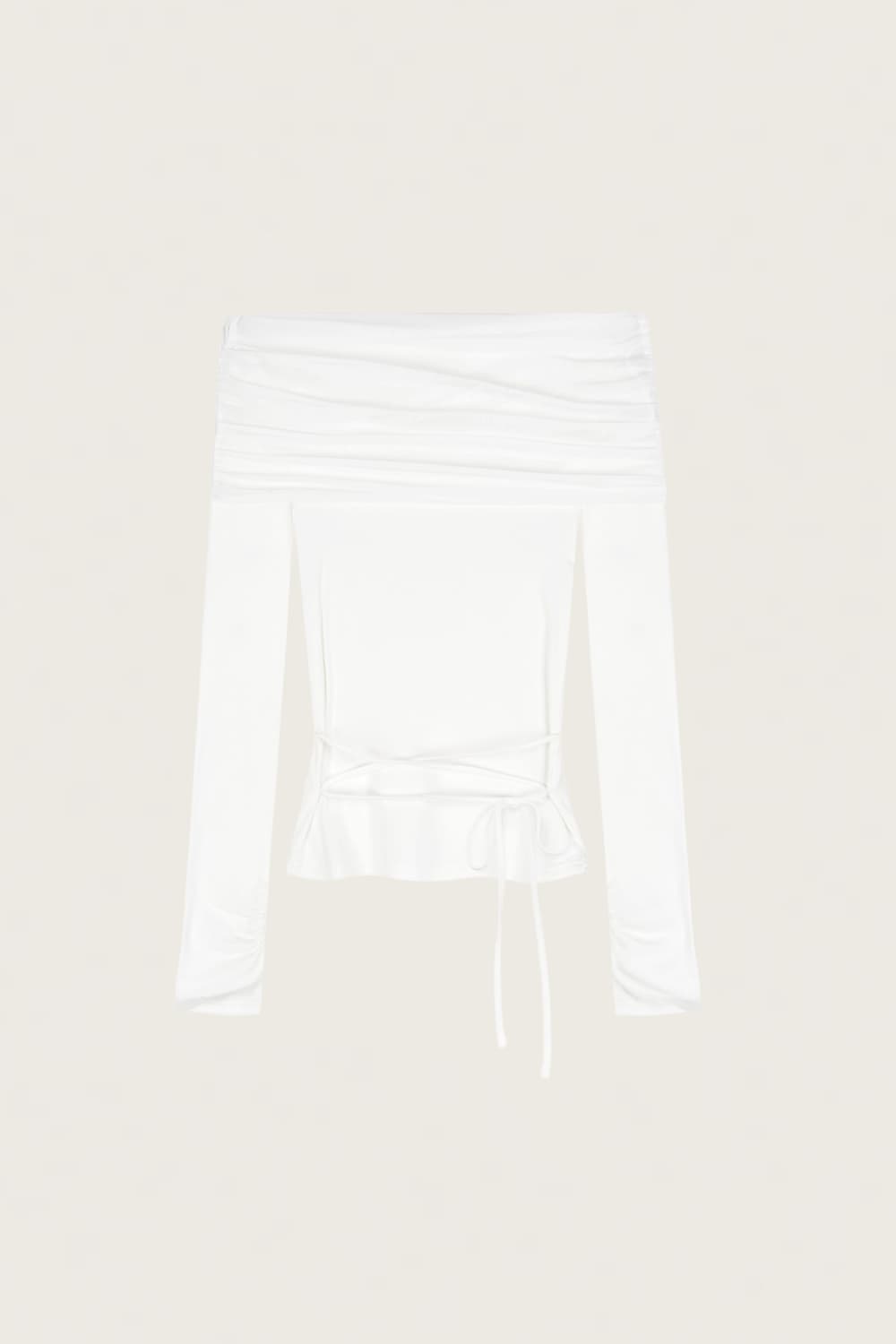 클리시어 오프숄더 Sheer Ballet Draped Top 상품이미지2