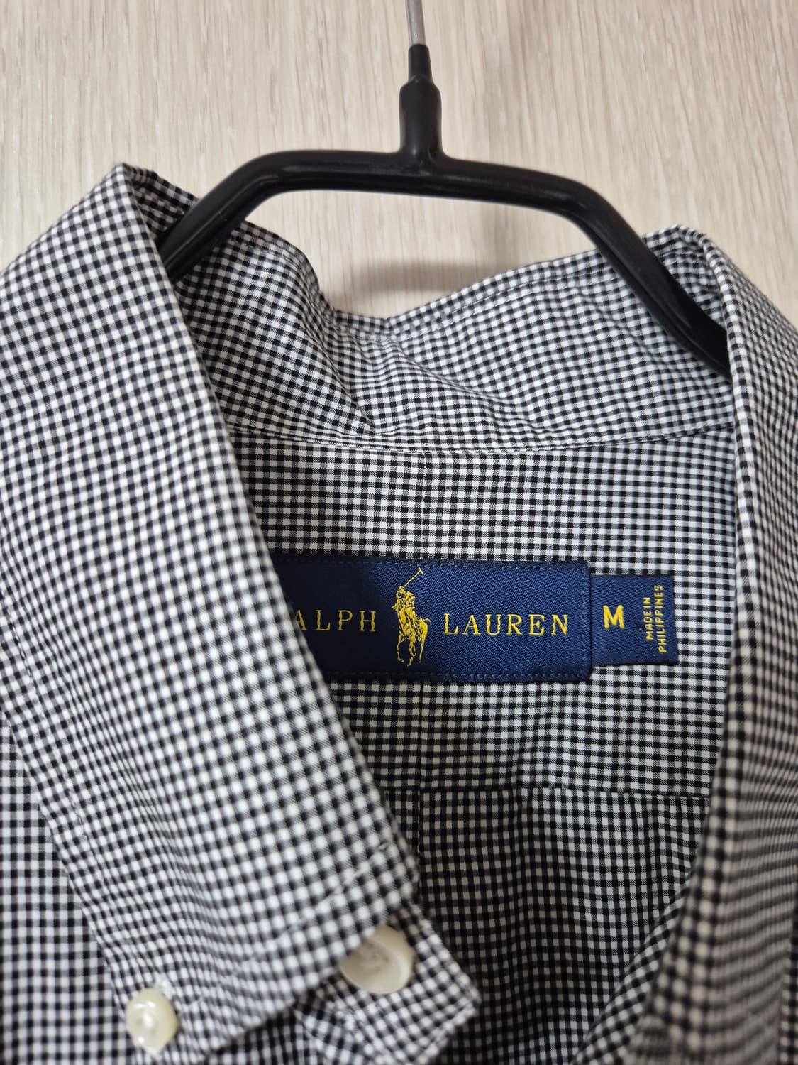 (정품) 폴로 랄프로렌  깅엄 체크 셔츠 긴팔 남방 M 상품이미지4
