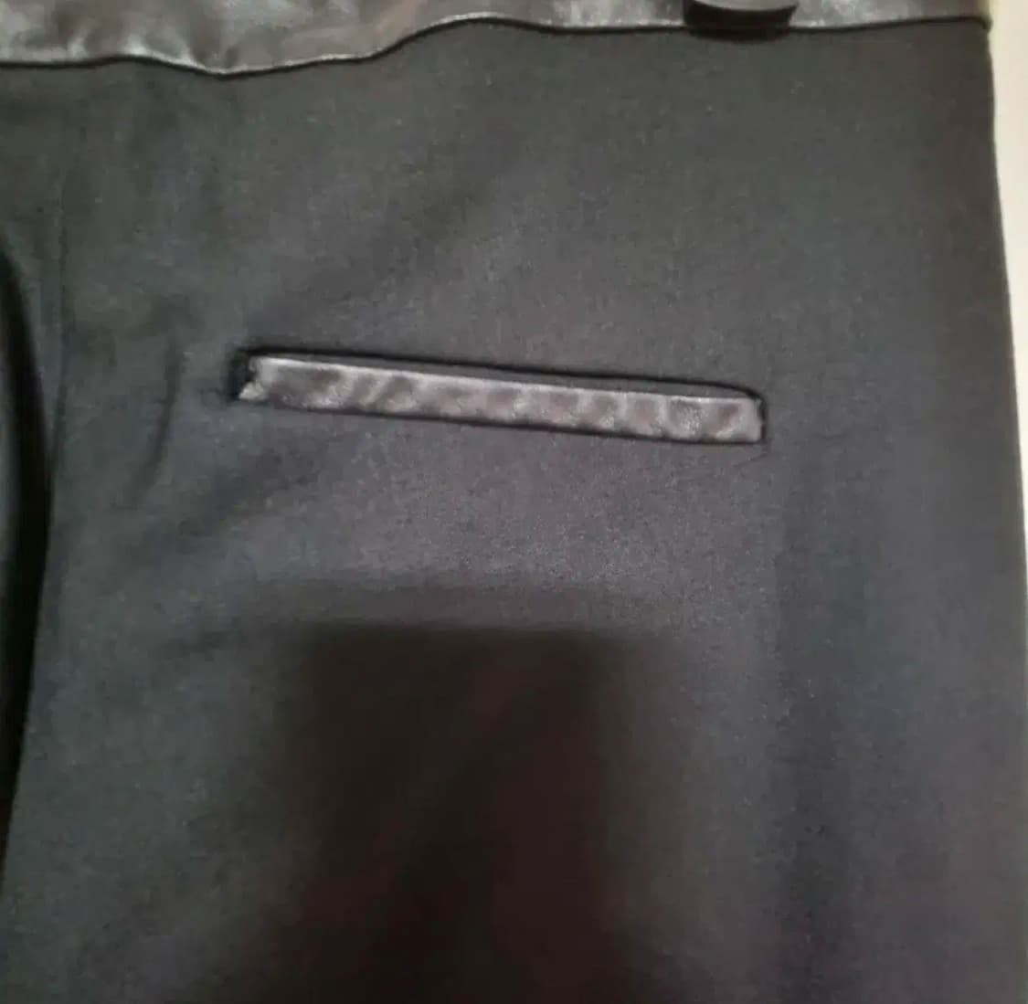 EDUN 가죽 트림 울 슬랙스 여성 팬츠 25 상품이미지4