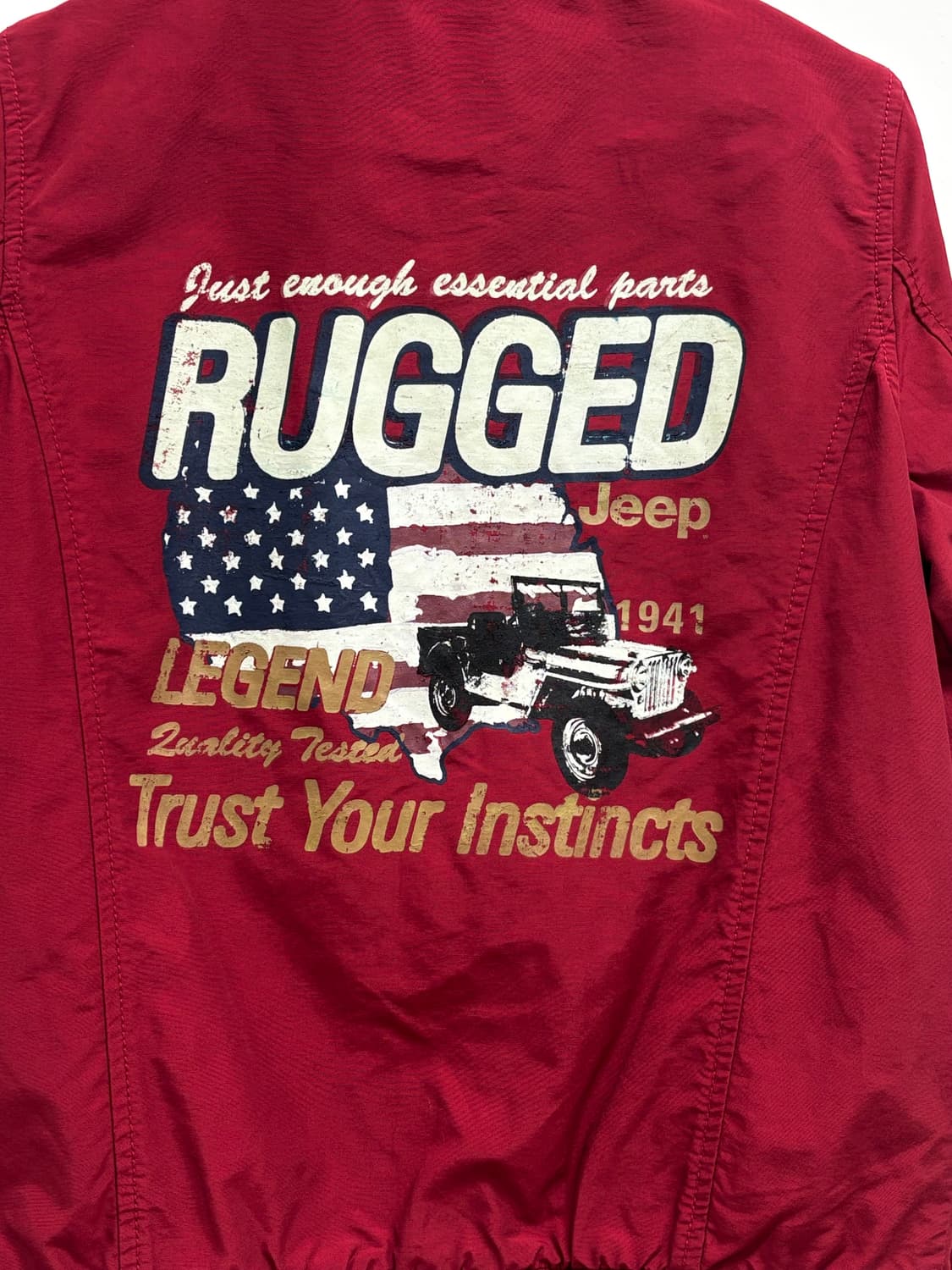 빈티지 레드 유틸리티 워크웨어 집업 자켓 y2k 상품이미지8