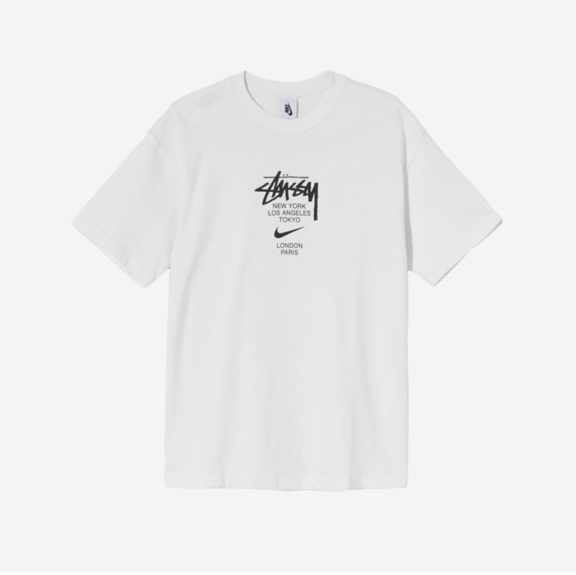 [XL] 나이키 x 스투시 나투시 월드투어 반팔 티셔츠 블랙 상품이미지1