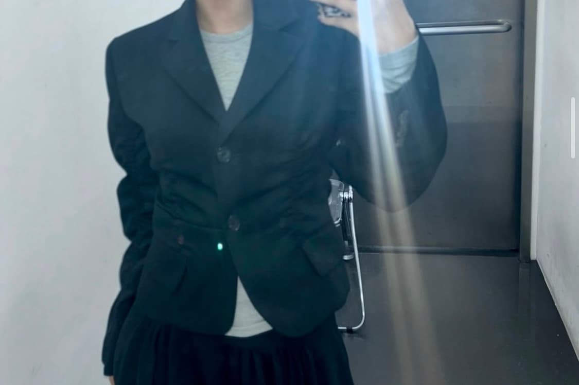 LCDC - TWILL SHIRRING JACKET (BLACK) 상품이미지2