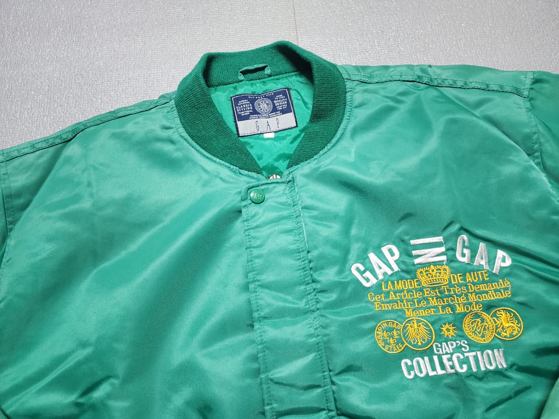 90's 갭 컬렉션 MA-1 그린 봄버 항공자켓 상품이미지2