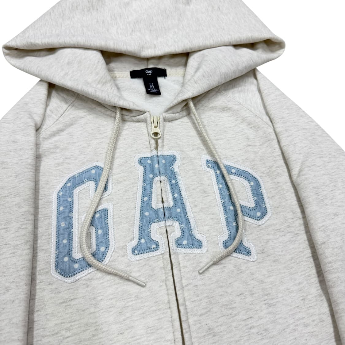 GAP 빈티지 땡땡이 도트 로고 후드집업 자켓 S 상품이미지2